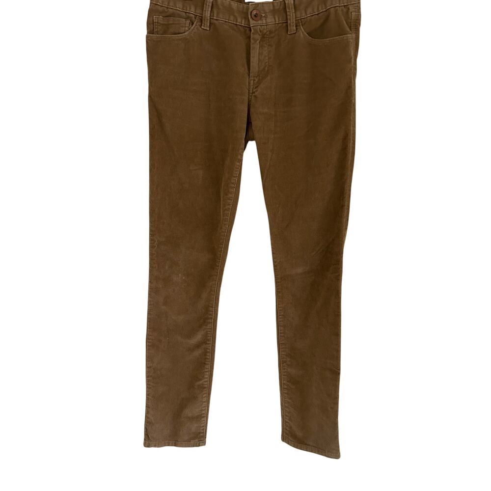 Banana Republic Corduroy Pants Womens 28 Brown Straight Leg Mid Rise 5 Pocket - Picture 2 of 12